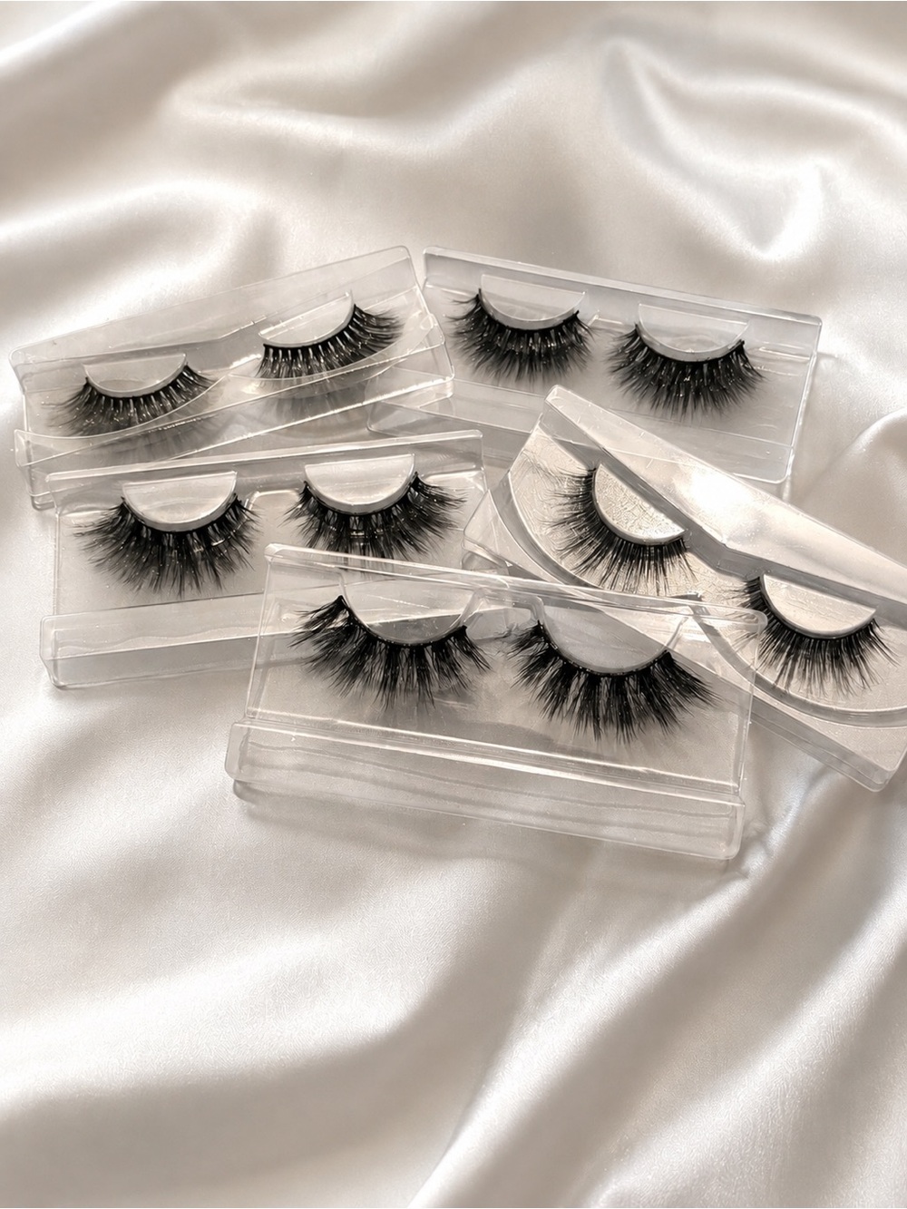 5 Pairs Mink False Eyelashes 3D Wispy Dramatic Fluffy Reusable Strip Lashes